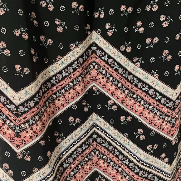 Xhilaration Black Dress with Pink and White Floral Print Size XS - Picture 7 of 9